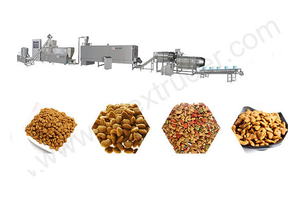 Köpek / kedi / balık için kuru Kibble Pet Food Extruder Makineleri Üretim hattı
