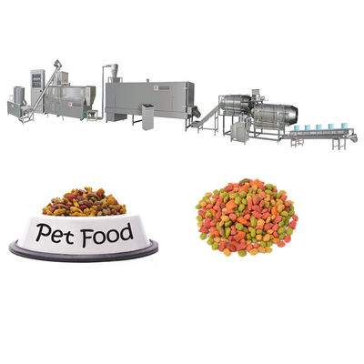 Siemens Motor Twin Screw Pet Food Extruder Üretim hattı