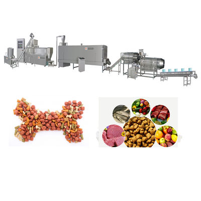 Siemens Motor Twin Screw Pet Food Extruder Üretim hattı