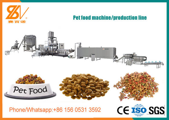 Fully Automatic Pet Food Extruder Dog Cat Fish Food Making Machine With CE Certificate Production Line