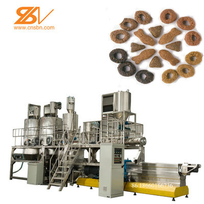 Çift vidalı köpek besin peleti yapma makinesi ekstrüder 150-5000 Kg/h Kapasite