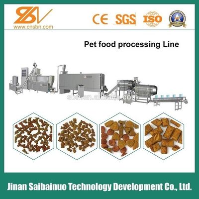 Kuru ıslak pelet hayvan yemleri işleme tesisi köpek maması için ekstrüzyon makinesi