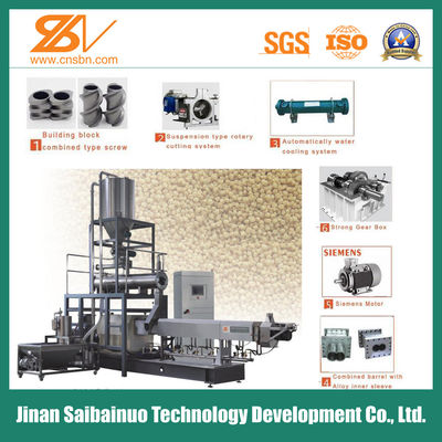 Kuru ıslak pelet hayvan yemleri işleme tesisi köpek maması için ekstrüzyon makinesi