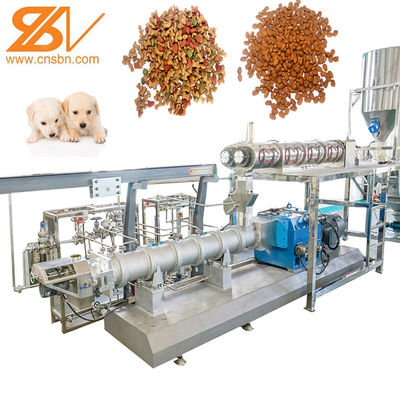 Büyük ölçekli 1 - 3 T/H evcil hayvan yiyecek makinesi Köpek yemeği kedi yemeği Balık yemini işleme makinesi