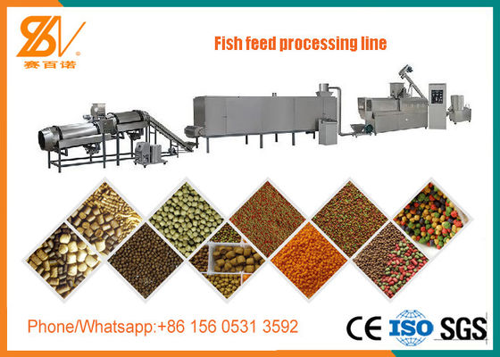 Floating And Sinking Fish Feed Pellet Machine / Fish Food Processing Machine