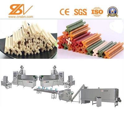 Dog Treats Machine Production Line Kibble Pet Chews SGS Certification